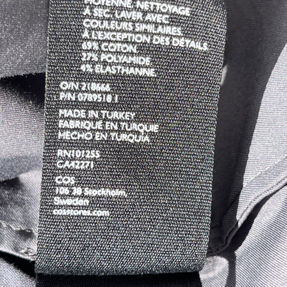 COS (4) cotton sateen shift dress with side pockets, grey, BNWOT. - Picture 7 of 16